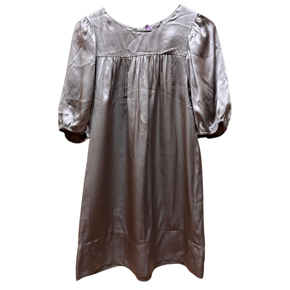 Kensie 100% Silk Mini Dress Size 4 Champagne Excellent